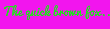 Image with Font Color 22E11D and Background Color F215EE